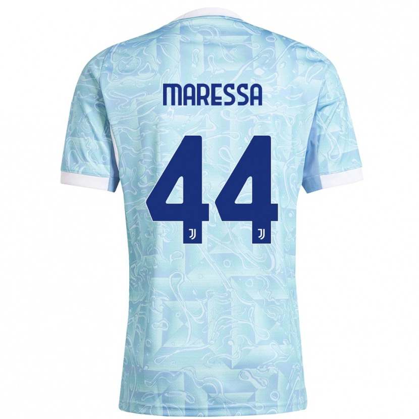 Danxen Criança Camisola Tommaso Maressa #44 Azul Celeste Amarelo Alternativa 2025/26 Camisa
