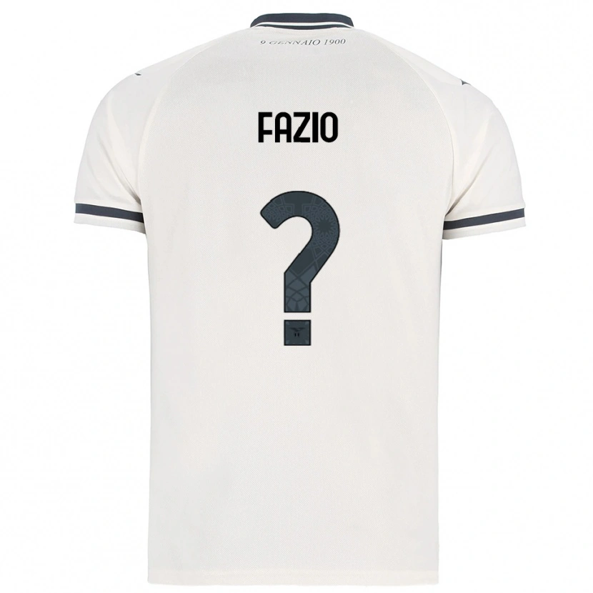 Danxen Criança Camisola Francesco Fazio #0 Branco Marinho Alternativa 2025/26 Camisa