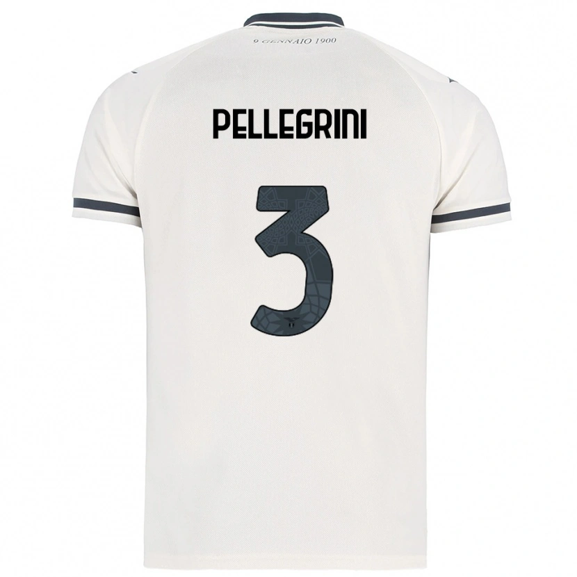 Danxen Criança Camisola Luca Pellegrini #3 Branco Marinho Alternativa 2025/26 Camisa