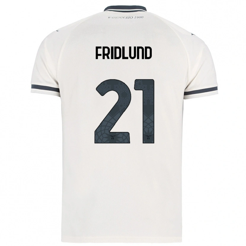 Danxen Criança Camisola Johanne Fridlund #21 Branco Marinho Alternativa 2025/26 Camisa