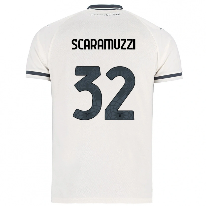 Danxen Criança Camisola Chiara Scaramuzzi #32 Branco Marinho Alternativa 2025/26 Camisa