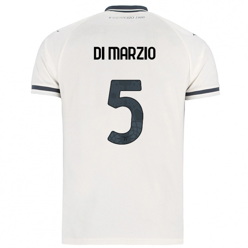 Danxen Criança Camisola Flavio Di Marzio #5 Branco Marinho Alternativa 2025/26 Camisa