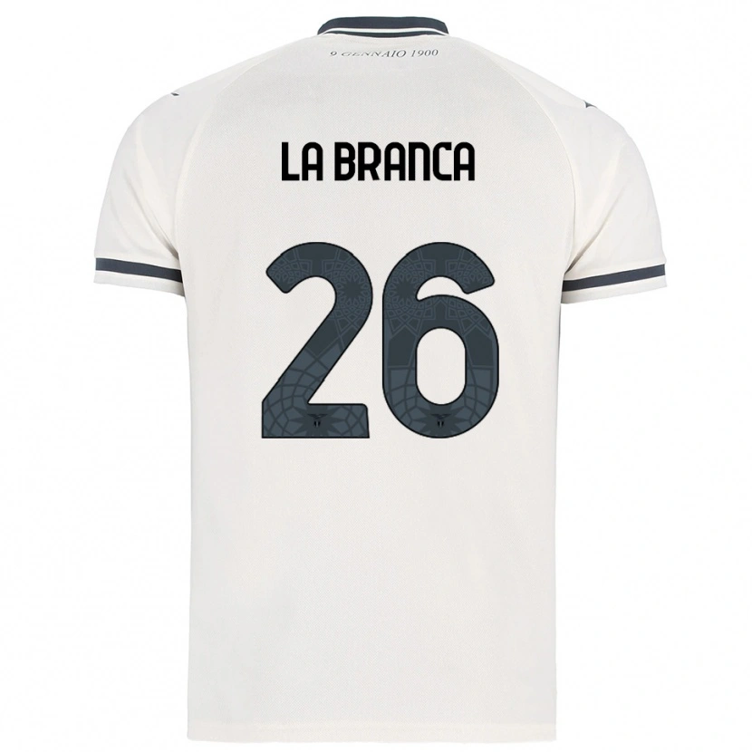 Danxen Criança Camisola Ruggero La Branca #26 Branco Marinho Alternativa 2025/26 Camisa