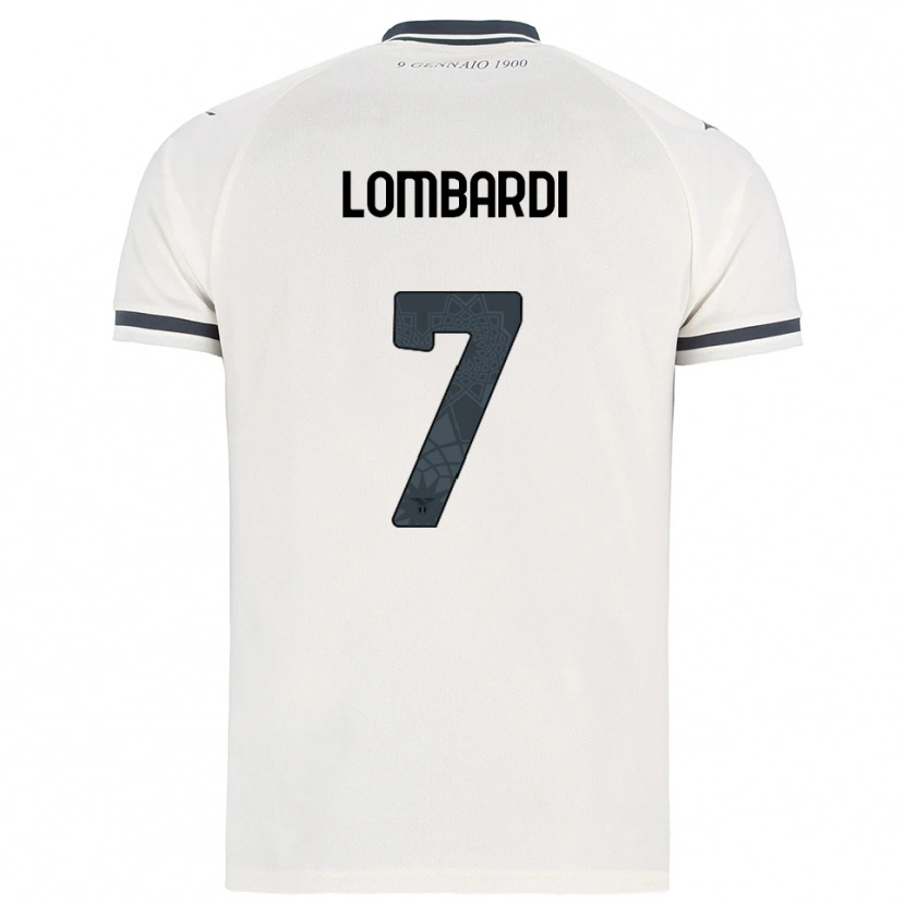 Danxen Criança Camisola Pierlorenzo Lombardi #7 Branco Marinho Alternativa 2025/26 Camisa