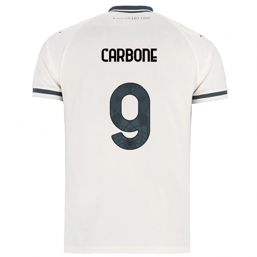 Danxen Criança Camisola Giovanni Carbone #9 Branco Marinho Alternativa 2025/26 Camisa