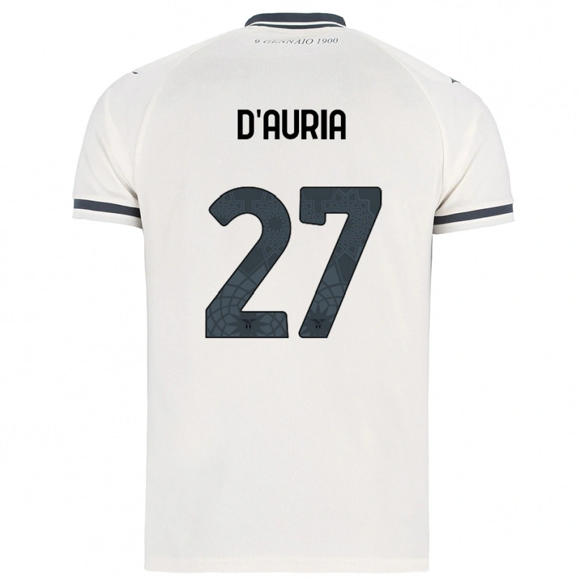 Danxen Criança Camisola Federica D'auria #27 Branco Marinho Alternativa 2025/26 Camisa