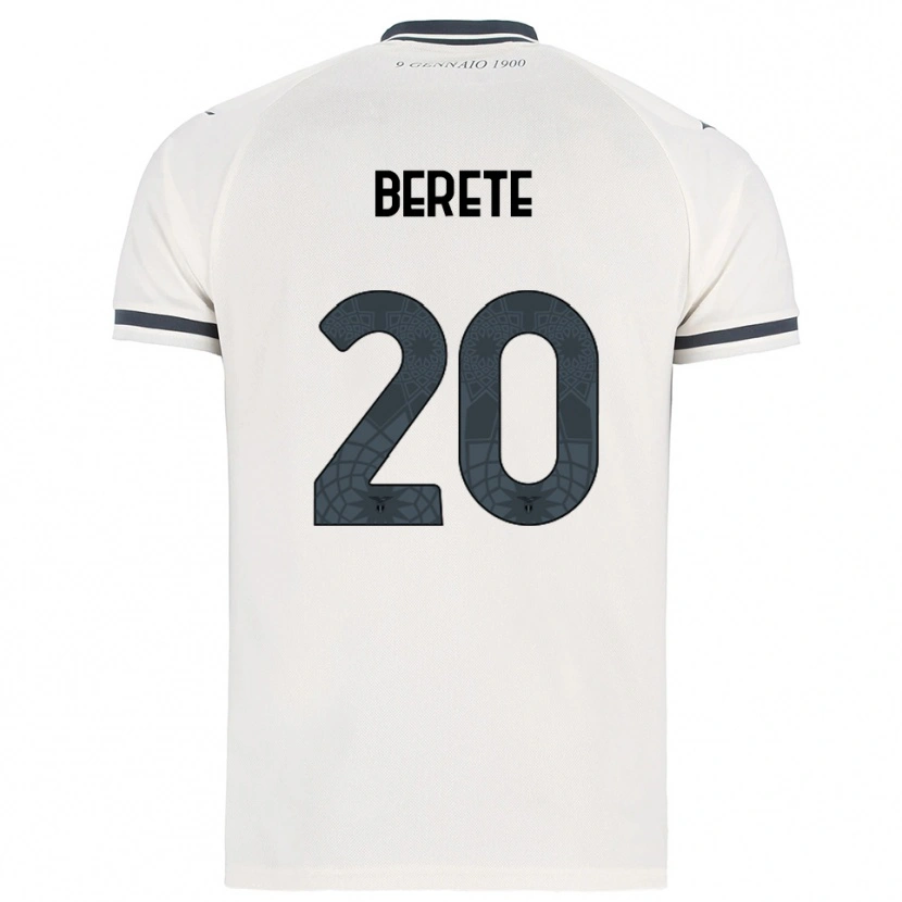 Danxen Criança Camisola Moustapha Berete #20 Branco Marinho Alternativa 2025/26 Camisa