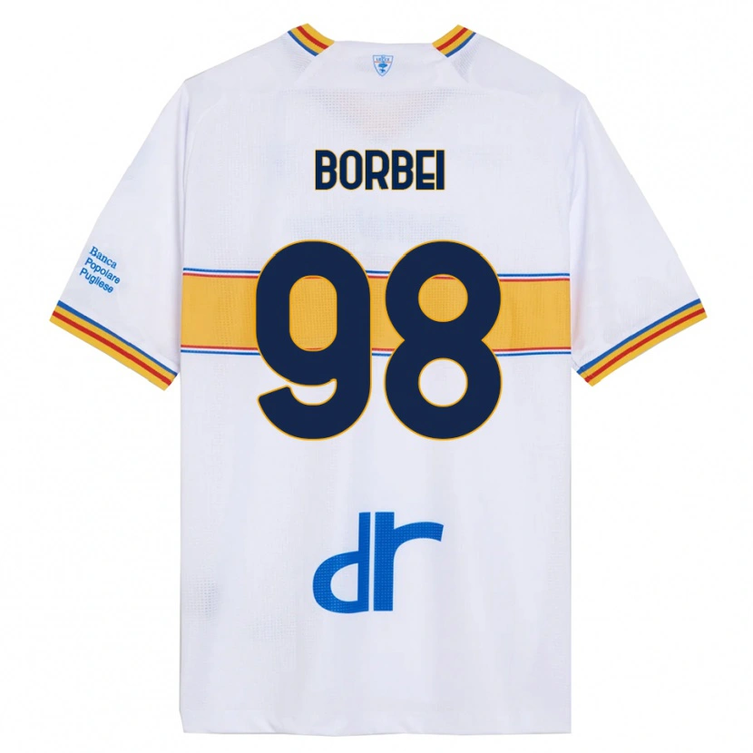 Danxen Criança Camisola Alexandru Borbei #98 Branco Amarelo Alternativa 2025/26 Camisa