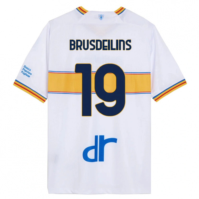 Danxen Criança Camisola Bilal Brusdeilins #19 Branco Amarelo Alternativa 2025/26 Camisa