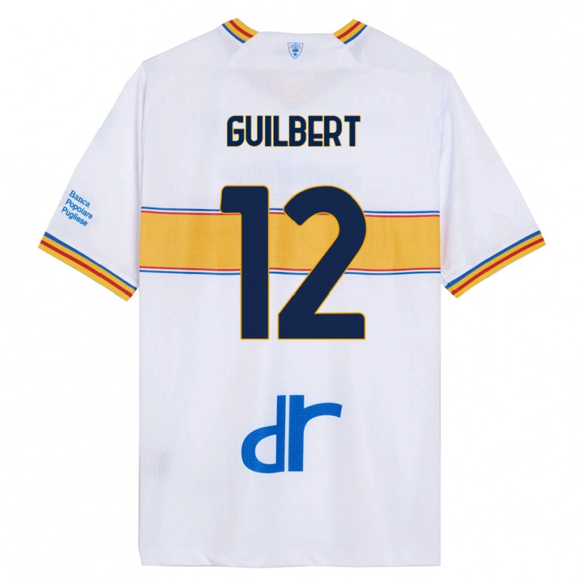 Danxen Criança Camisola Frédéric Guilbert #12 Branco Amarelo Alternativa 2025/26 Camisa