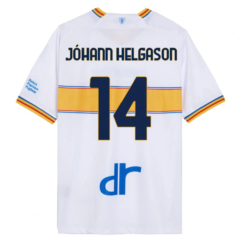 Danxen Criança Camisola Thórir Jóhann Helgason #14 Branco Amarelo Alternativa 2025/26 Camisa