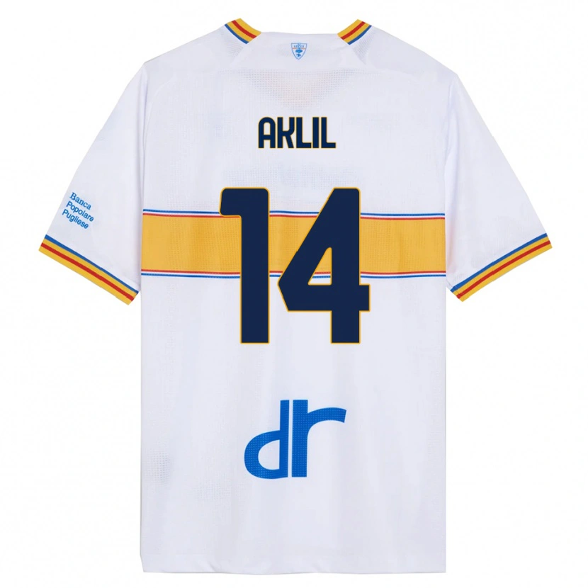 Danxen Criança Camisola Lino Aklil #14 Branco Amarelo Alternativa 2025/26 Camisa