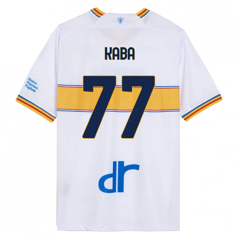 Danxen Criança Camisola Mohamed Kaba #77 Branco Amarelo Alternativa 2025/26 Camisa