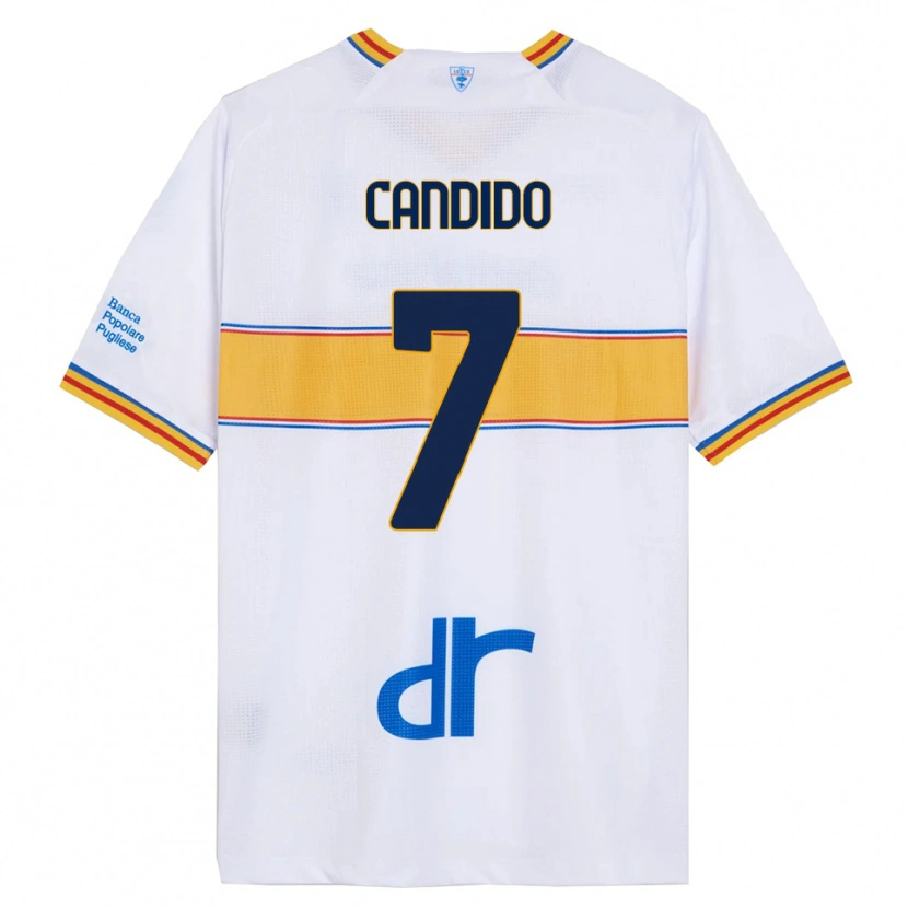 Danxen Criança Camisola Filippo Candido #7 Branco Amarelo Alternativa 2025/26 Camisa