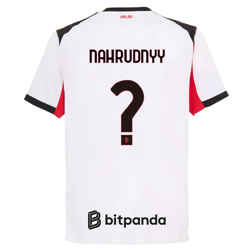 Danxen Criança Camisola Vladislav Nahrudnyy #0 Branco Preto Alternativa 2025/26 Camisa