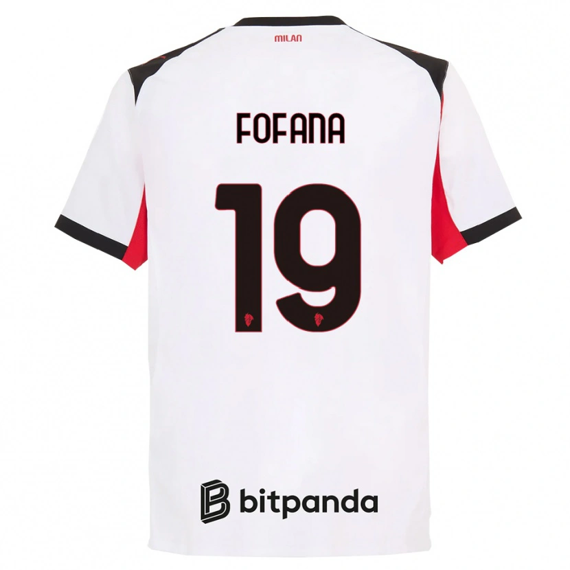 Danxen Criança Camisola Youssouf Fofana #19 Branco Preto Alternativa 2025/26 Camisa