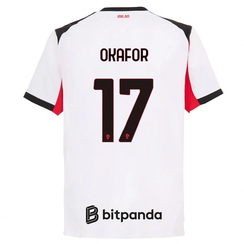 Danxen Criança Camisola Noah Okafor #17 Branco Preto Alternativa 2025/26 Camisa