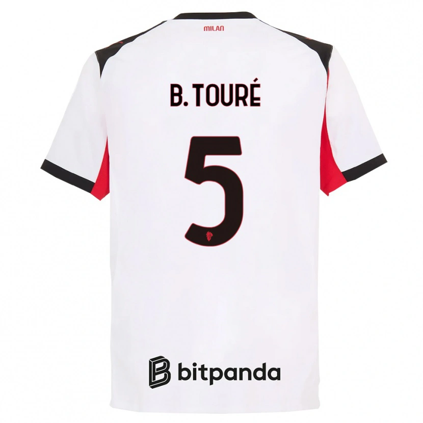 Danxen Criança Camisola Fode Ballo-Toure #5 Branco Preto Alternativa 2025/26 Camisa