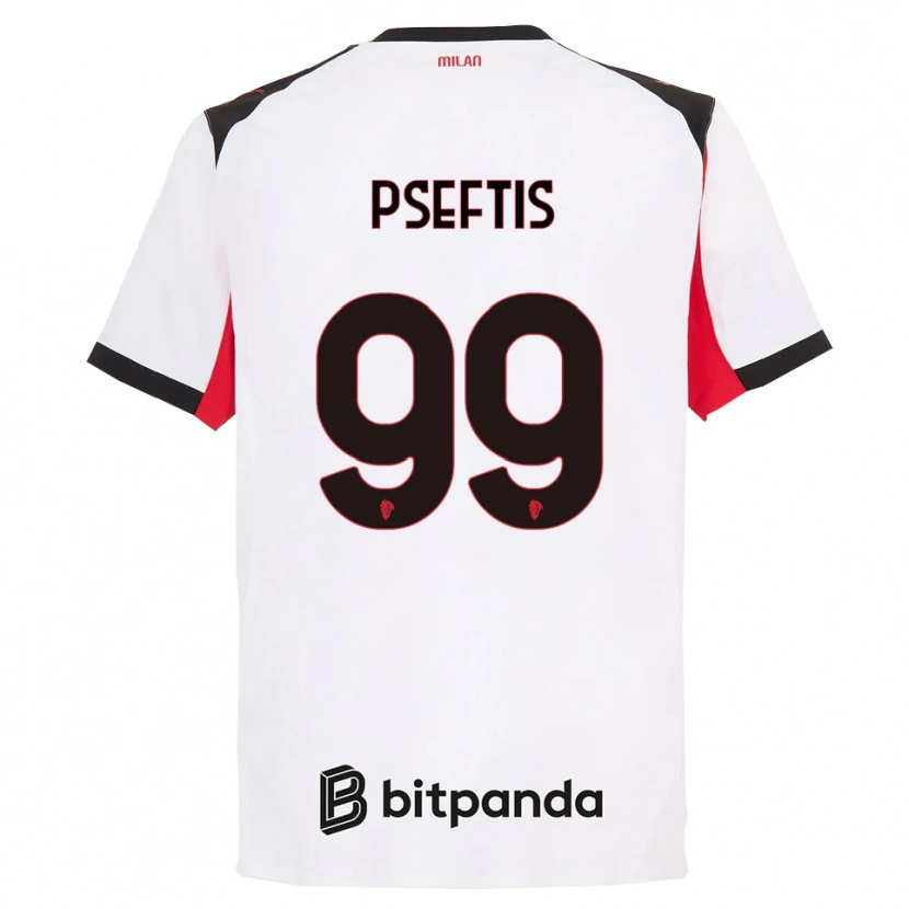 Danxen Criança Camisola Fotios Pseftis #99 Branco Preto Alternativa 2025/26 Camisa