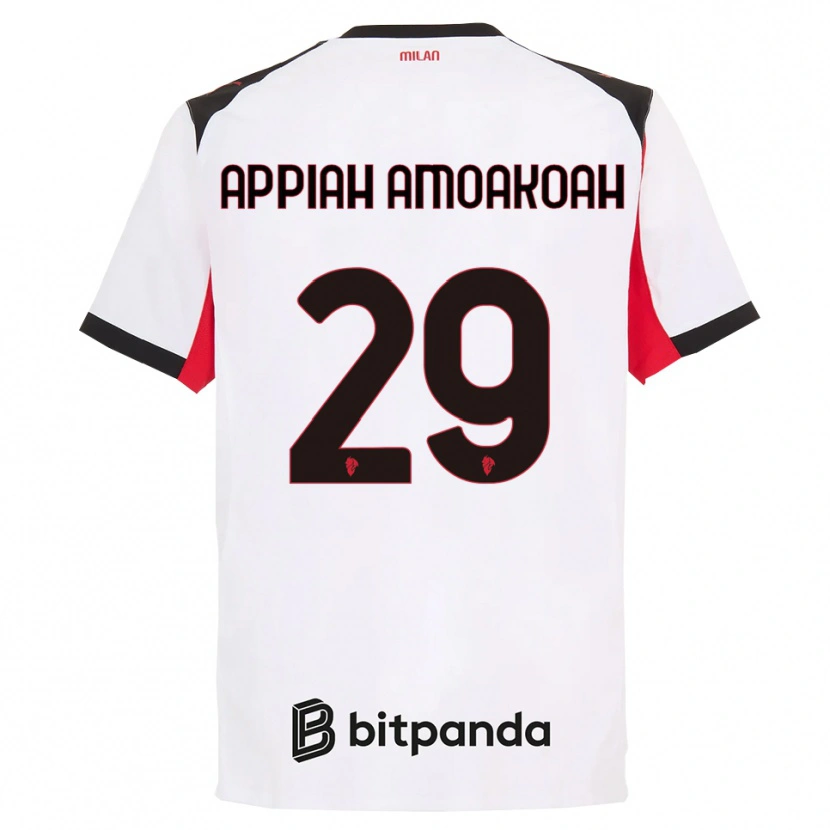 Danxen Criança Camisola Karen Appiah Amoakoah #29 Branco Preto Alternativa 2025/26 Camisa