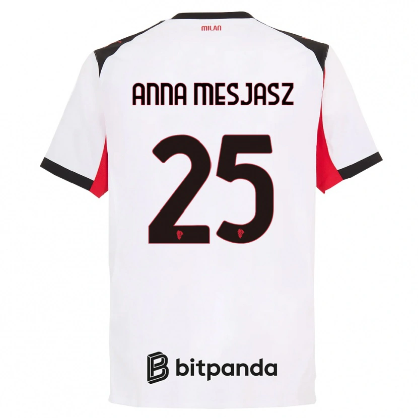 Danxen Criança Camisola Małgorzata Anna Mesjasz #25 Branco Preto Alternativa 2025/26 Camisa