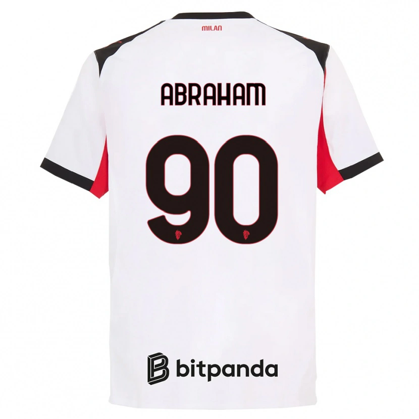 Danxen Criança Camisola Tammy Abraham #90 Branco Preto Alternativa 2025/26 Camisa