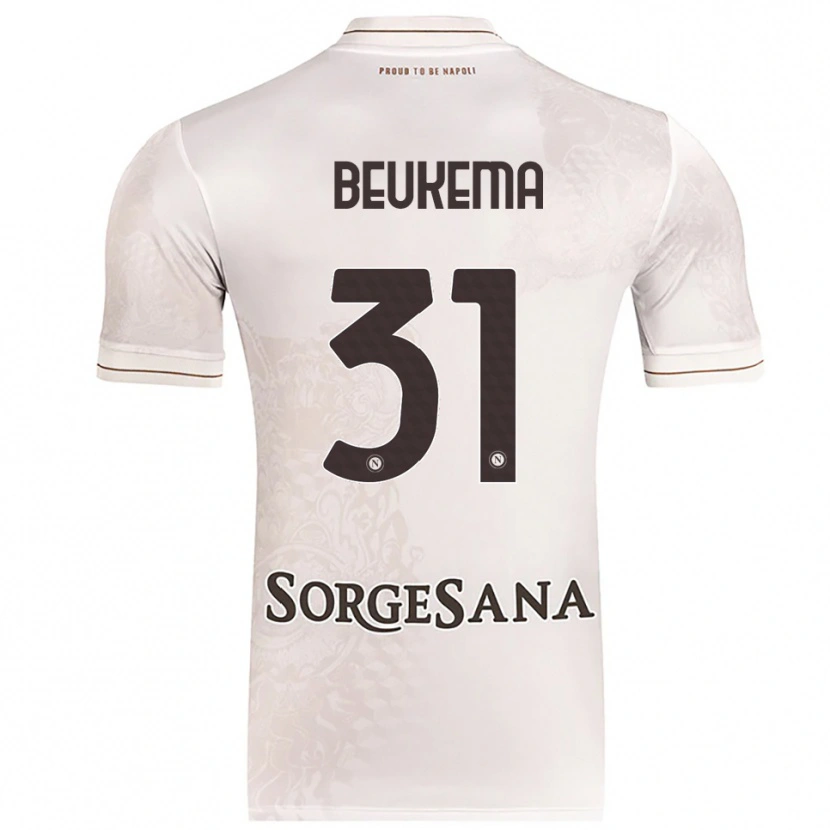 Danxen Criança Camisola Sam Beukema #31 Champagne Marrom Alternativa 2025/26 Camisa