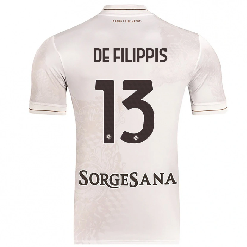 Danxen Criança Camisola Antonio De Filippis #13 Champagne Marrom Alternativa 2025/26 Camisa