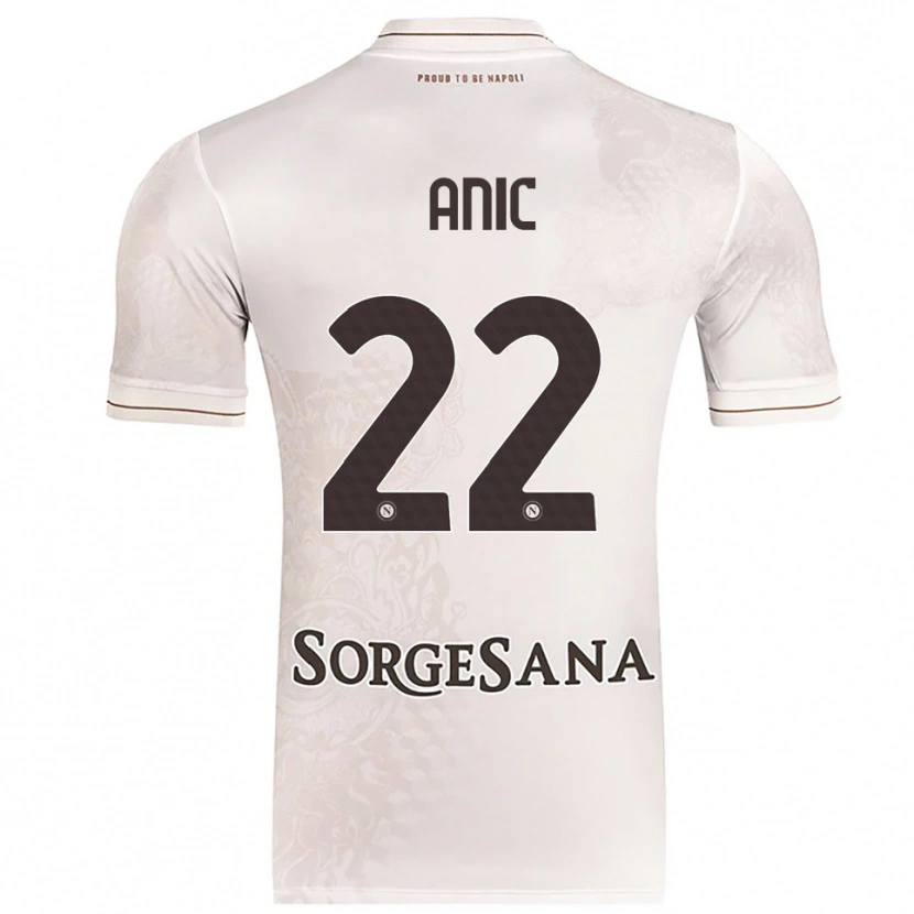 Danxen Criança Camisola Ivan Anic #22 Champagne Marrom Alternativa 2025/26 Camisa