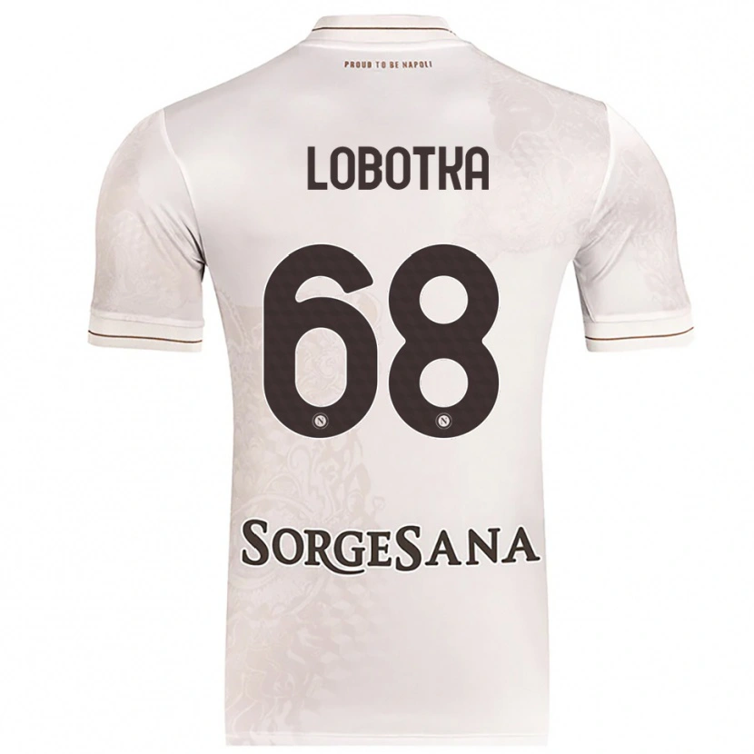 Danxen Criança Camisola Stanislav Lobotka #68 Champagne Marrom Alternativa 2025/26 Camisa