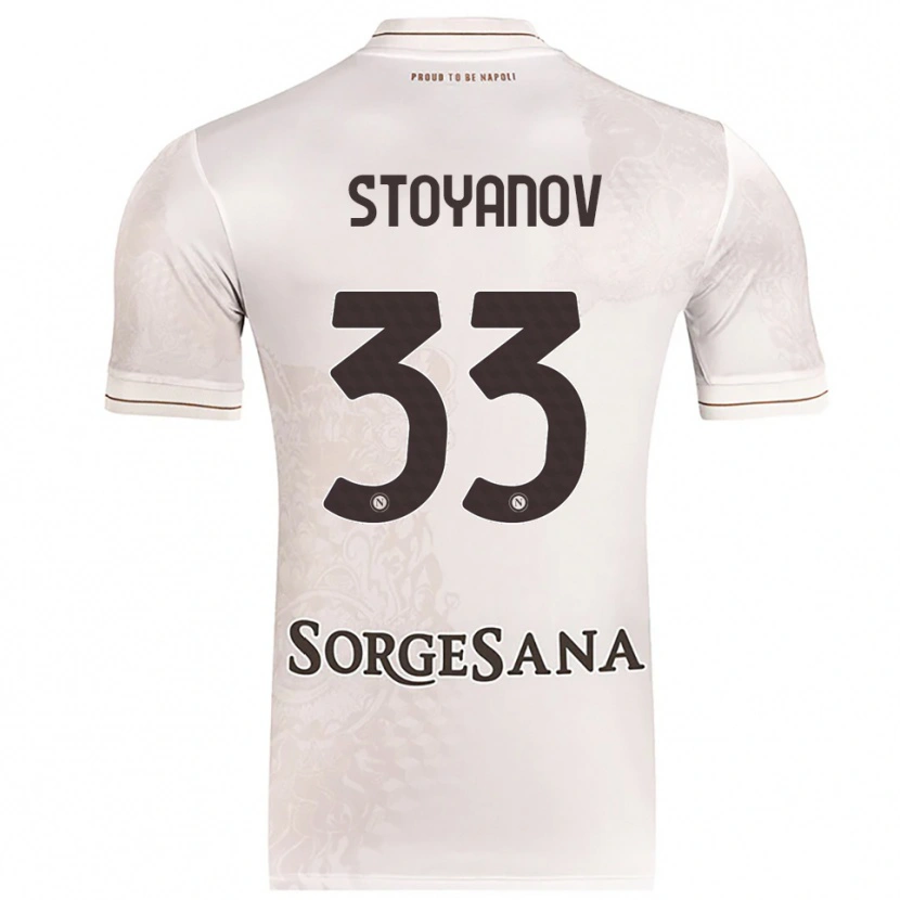 Danxen Criança Camisola Steliyan Stoyanov #33 Champagne Marrom Alternativa 2025/26 Camisa