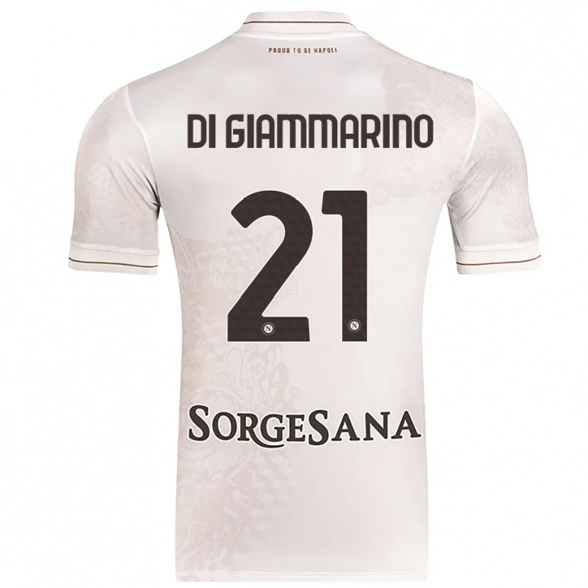 Danxen Criança Camisola Virginia Di Giammarino #21 Champagne Marrom Alternativa 2025/26 Camisa