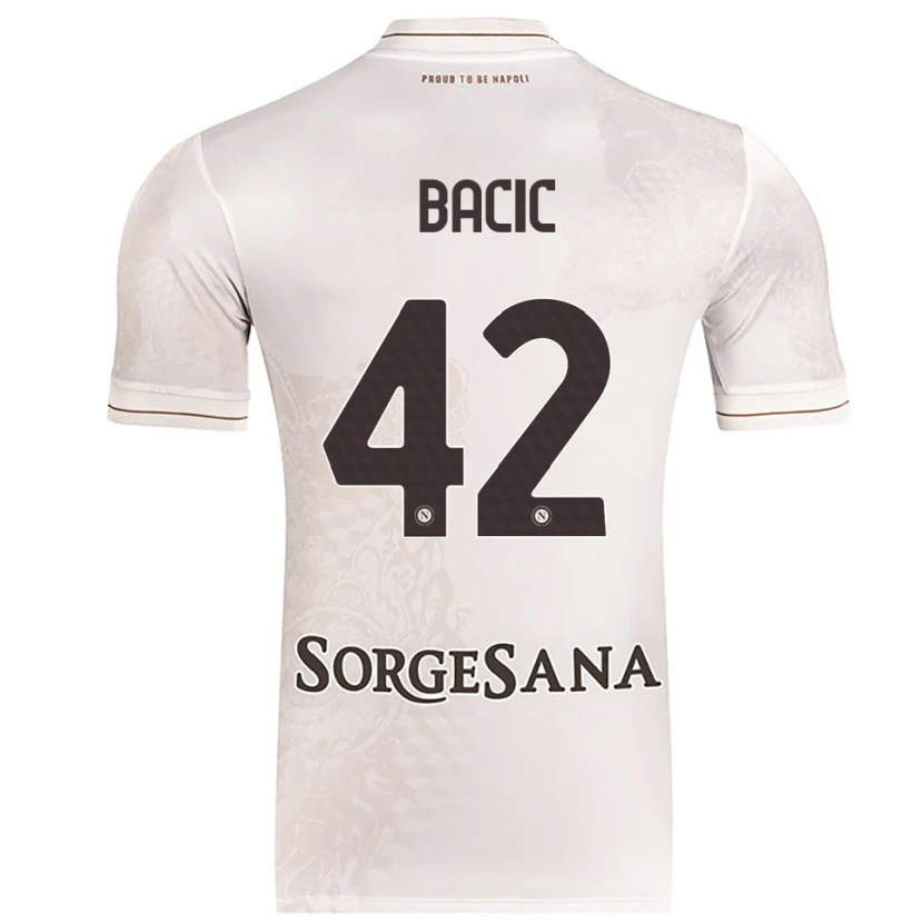 Danxen Criança Camisola Doris Bačić #42 Champagne Marrom Alternativa 2025/26 Camisa