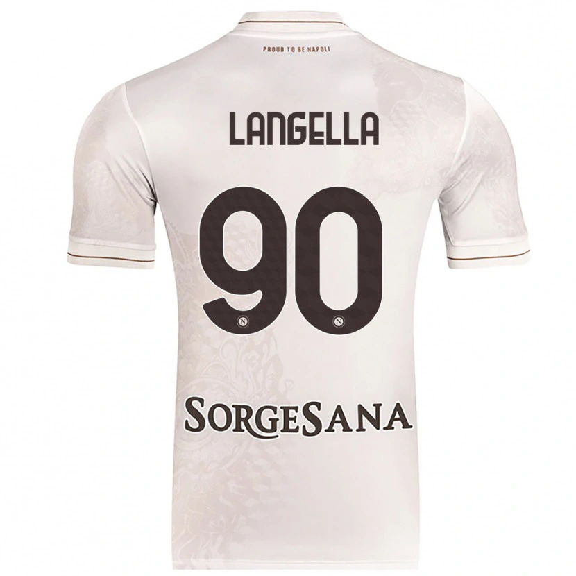 Danxen Criança Camisola Gabriella Langella #90 Champagne Marrom Alternativa 2025/26 Camisa
