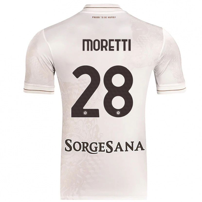 Danxen Criança Camisola Ginevra Moretti #28 Champagne Marrom Alternativa 2025/26 Camisa