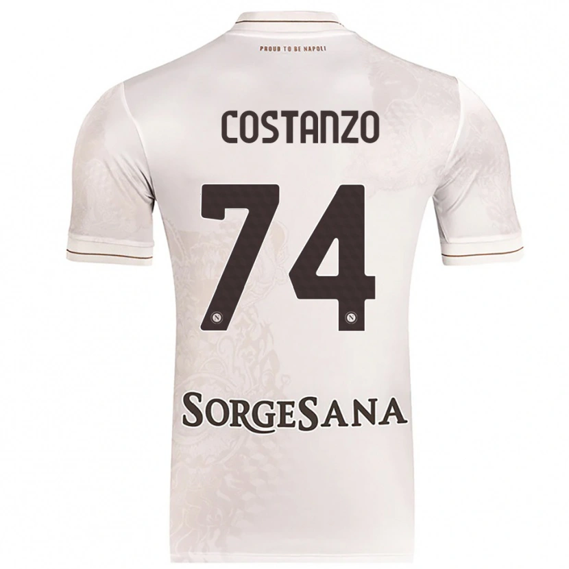Danxen Criança Camisola Davide Costanzo #74 Champagne Marrom Alternativa 2025/26 Camisa