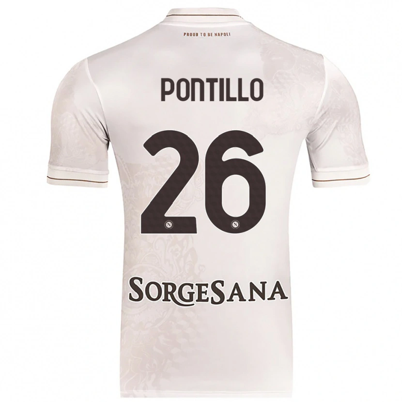 Danxen Criança Camisola Pasquale Pontillo #26 Champagne Marrom Alternativa 2025/26 Camisa