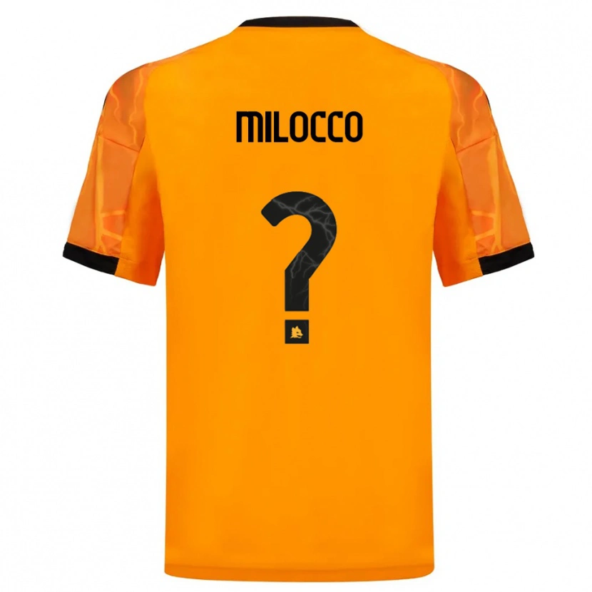 Danxen Criança Camisola Matias Milocco #0 Laranja Preto Alternativa 2025/26 Camisa