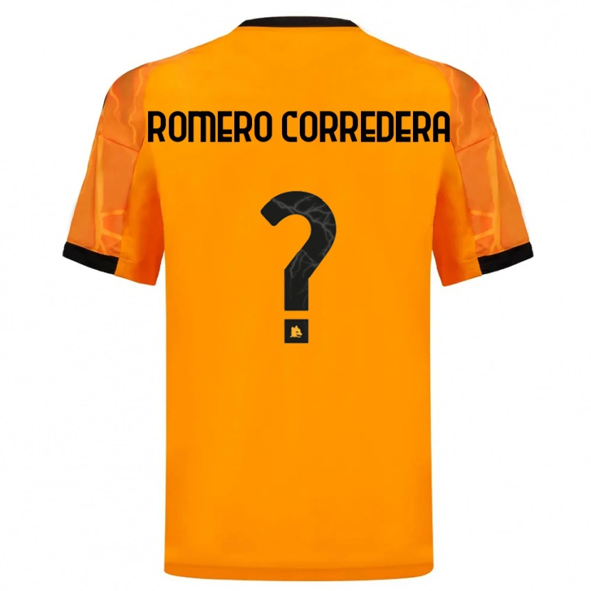 Danxen Criança Camisola Miguel Romero Corredera #0 Laranja Preto Alternativa 2025/26 Camisa