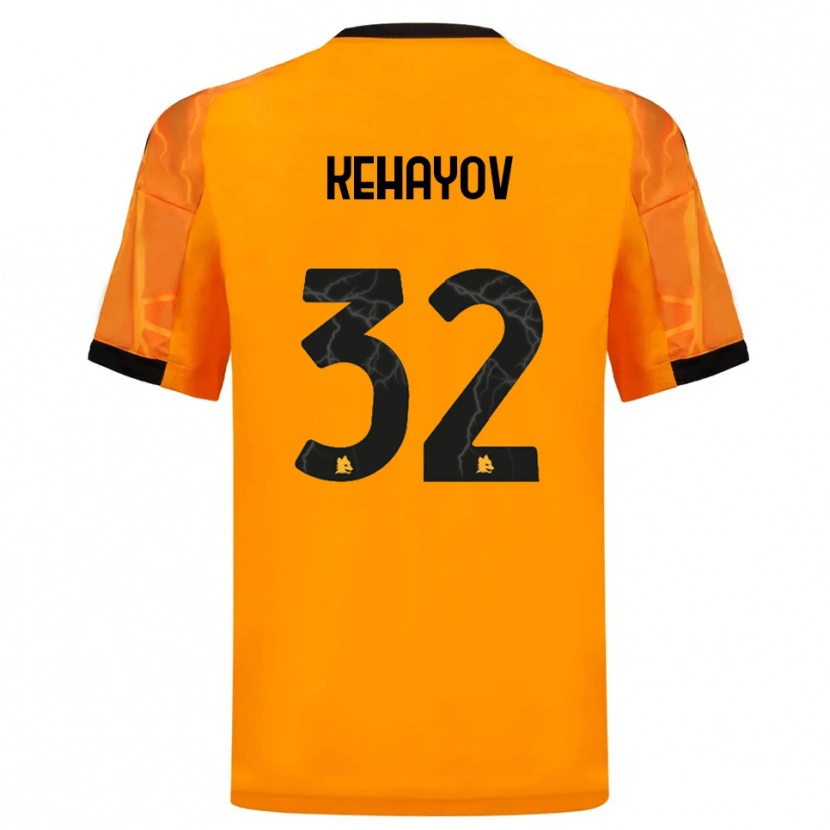 Danxen Criança Camisola Atanas Kehayov #32 Laranja Preto Alternativa 2025/26 Camisa