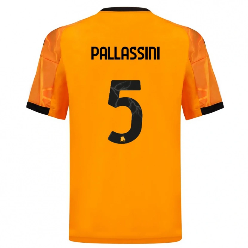 Danxen Criança Camisola Luca Pallassini #5 Laranja Preto Alternativa 2025/26 Camisa