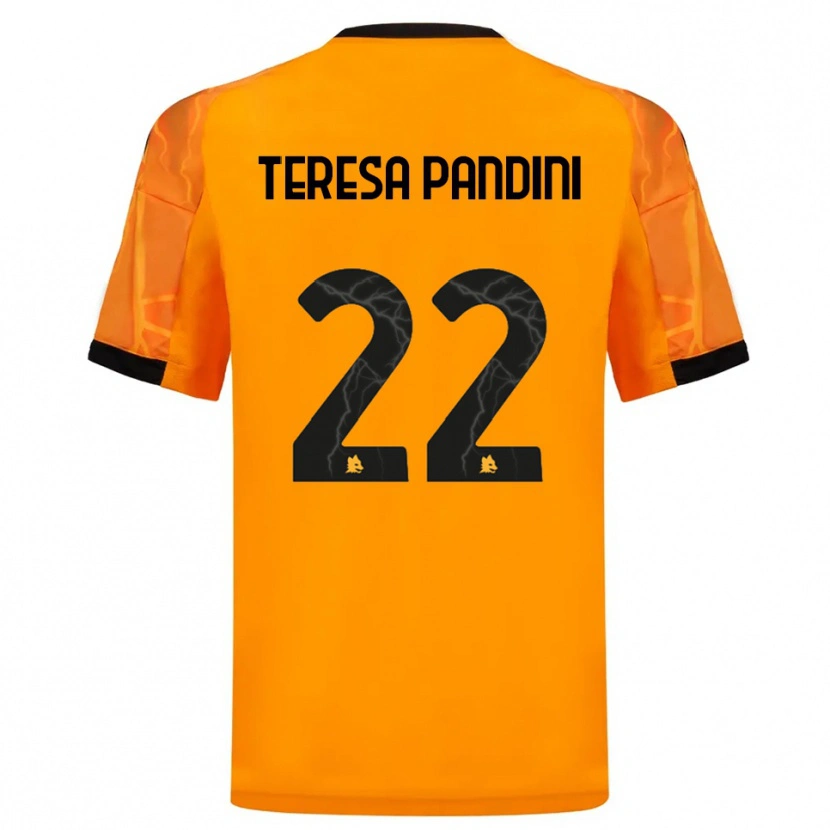 Danxen Criança Camisola Marta Teresa Pandini #22 Laranja Preto Alternativa 2025/26 Camisa