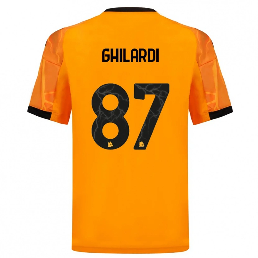Danxen Criança Camisola Daniele Ghilardi #87 Laranja Preto Alternativa 2025/26 Camisa