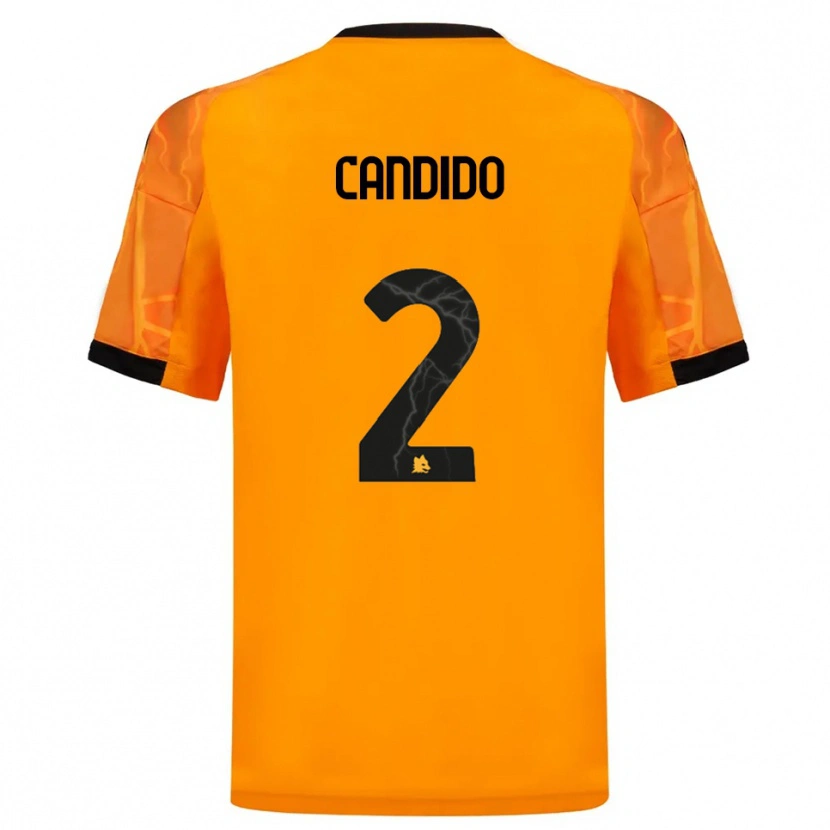 Danxen Criança Camisola Gabriele Candido #2 Laranja Preto Alternativa 2025/26 Camisa