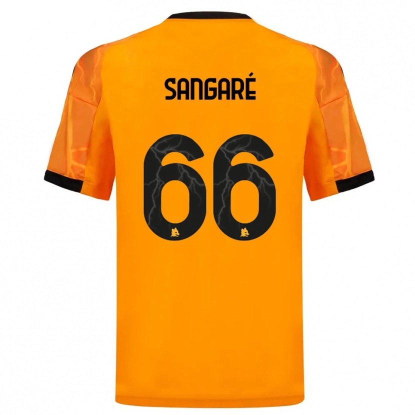 Danxen Criança Camisola Buba Sangaré #66 Laranja Preto Alternativa 2025/26 Camisa