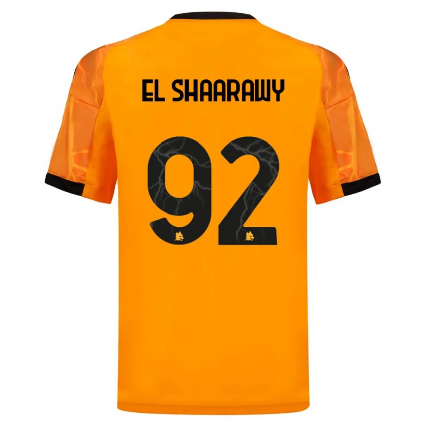 Danxen Criança Camisola Stephan El Shaarawy #92 Laranja Preto Alternativa 2025/26 Camisa
