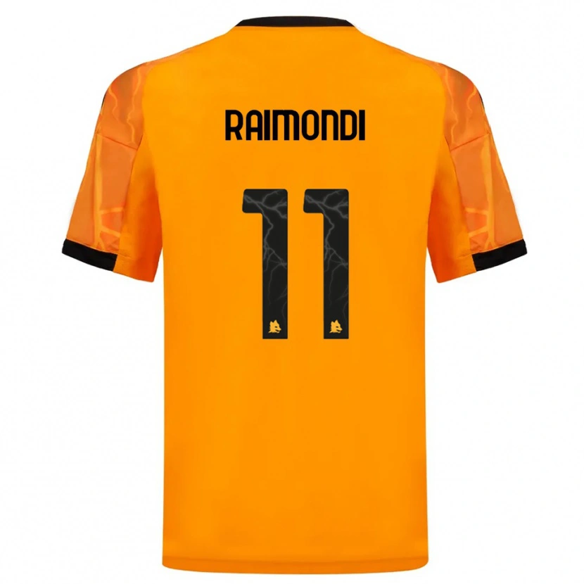 Danxen Criança Camisola Simone Raimondi #11 Laranja Preto Alternativa 2025/26 Camisa