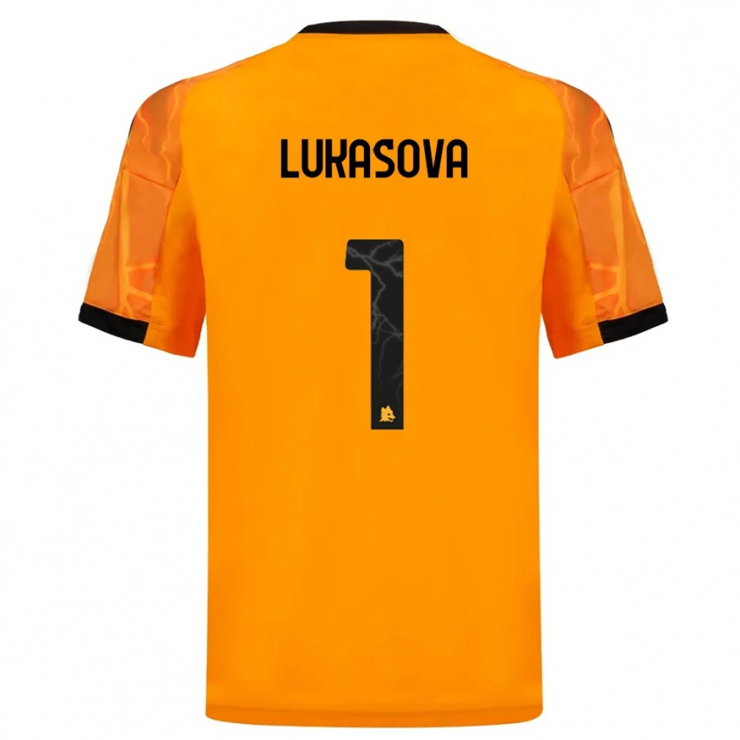 Danxen Criança Camisola Olivie Lukášová #1 Laranja Preto Alternativa 2025/26 Camisa