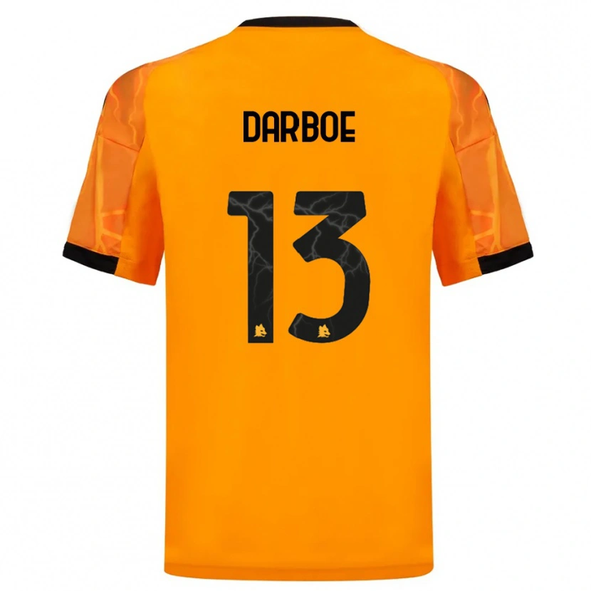 Danxen Criança Camisola Balagie Darboe #13 Laranja Preto Alternativa 2025/26 Camisa
