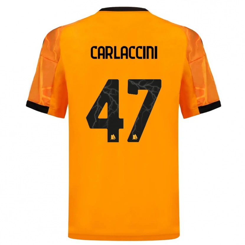 Danxen Criança Camisola Samuele Carlaccini #47 Laranja Preto Alternativa 2025/26 Camisa